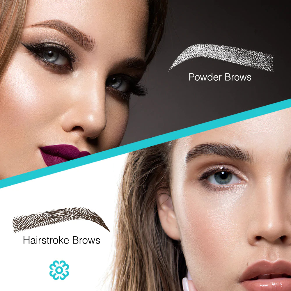 Hair Strokes and Powder Brows by Microbeau MicroPmu Tattoo Supply