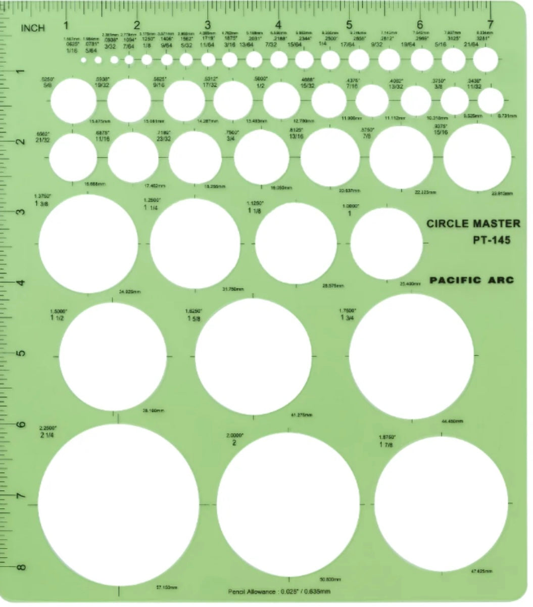 Circle Master Stencil for 3D Areola Tattoos
