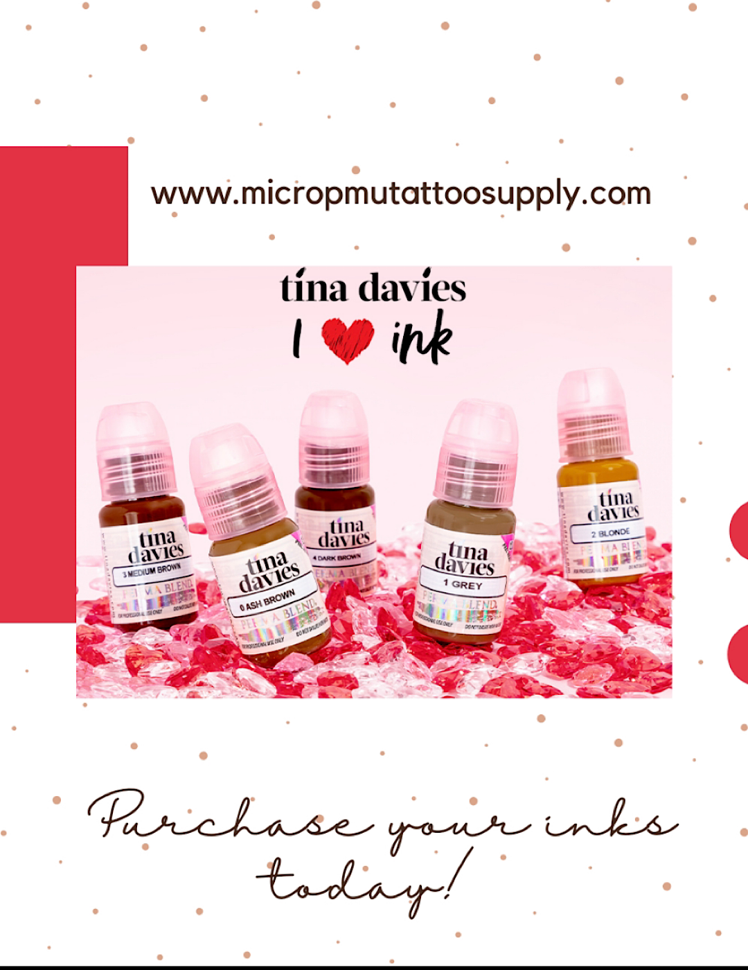 Tina Davies Pigment Sets - How to choose the right color! MicroPmu Tattoo Supply